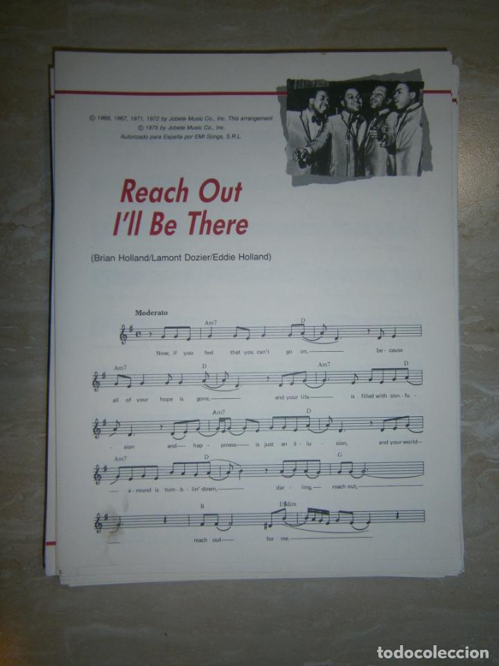 Catalogues de Musique: ANTIGUA PARTITURA MUSICAL Y LETRA DE CANCION (INGLES-ESPA&Ntilde;OL) - REACH OUT I&acute;LL BE THERE