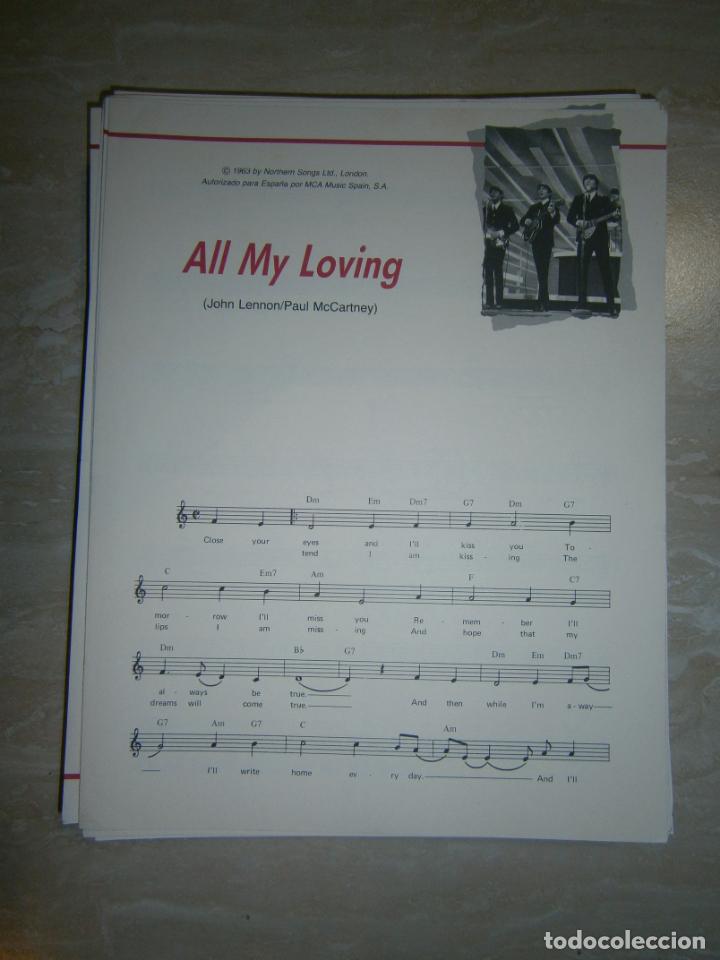 Catalogues de Musique: ANTIGUA PARTITURA MUSICAL Y LETRA DE CANCION (INGLES-ESPA&Ntilde;OL) - AL MY LOVING
