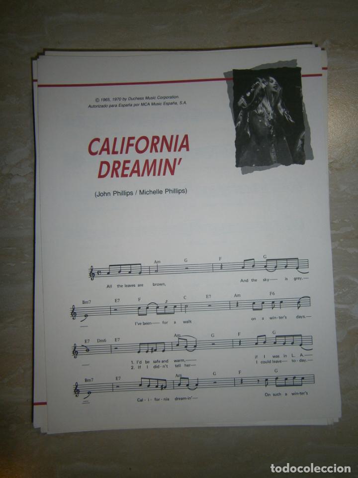 Catalogues de Musique: ANTIGUA PARTITURA MUSICAL Y LETRA DE CANCION (INGLES-ESPA&Ntilde;OL) - CALIFORNIA DREAMIN&acute;