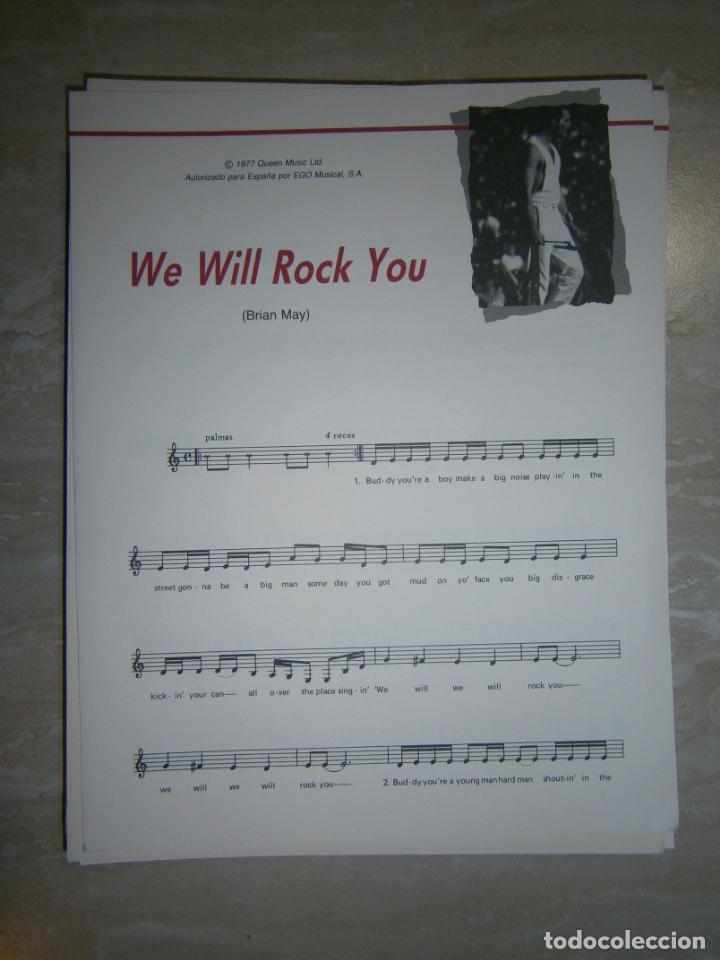 Catalogues de Musique: ANTIGUA PARTITURA MUSICAL Y LETRA DE CANCION (INGLES-ESPA&Ntilde;OL) - WE WILL ROCK YOU