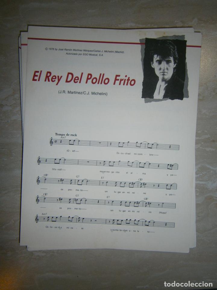 Catalogues de Musique: ANTIGUA PARTITURA MUSICAL Y LETRA DE CANCION (INGLES-ESPA&Ntilde;OL) - EL REY DEL POLLO FRITO