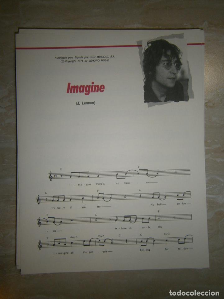 Catalogues de Musique: ANTIGUA PARTITURA MUSICAL Y LETRA DE CANCION (INGLES-ESPA&Ntilde;OL) - IMAGINE