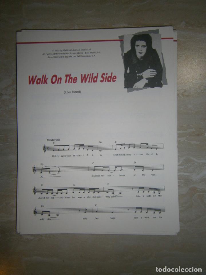 Cat&aacute;logos de M&uacute;sica: ANTIGUA PARTITURA MUSICAL Y LETRA DE CANCION (INGLES-ESPA&Ntilde;OL) - WALK ON THE WILD SIDE