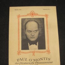 Catálogos de Música: DISCOS ODEON ELECTRIC-AÑO 1928-PAUL MONTIS-CATALOGO PUBLICIDAD-VER FOTOS-(K-3568)