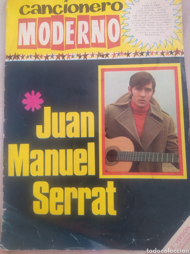 Cat&aacute;logos de M&uacute;sica: CANCIONERO MODERNO JUAN MANUEL SERRAT. A&Ntilde;O 1968. PESO 100 GR.