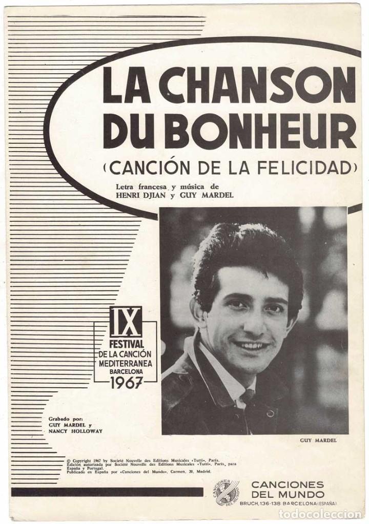 Cat&aacute;logos de M&uacute;sica: Cancionero La Chanson du Bonheur (La Canci&oacute;n de la Felicidad) de Guy Mardel