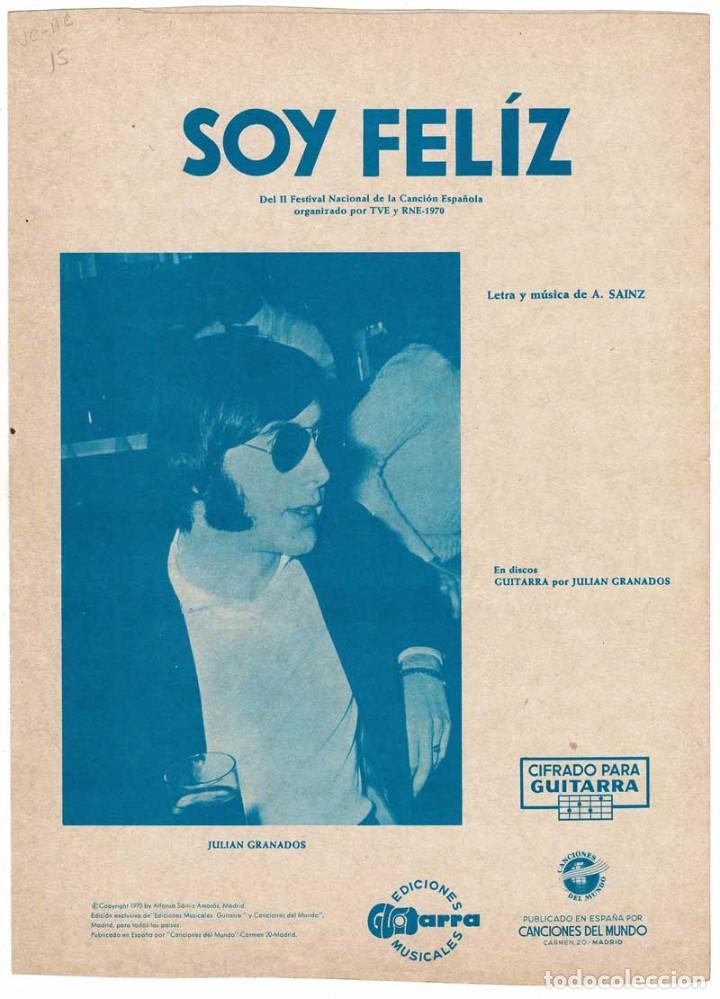 Catalogues de Musique: Cancionero Soy Feliz de Juli&aacute;n Granados con cifrado para guitarra