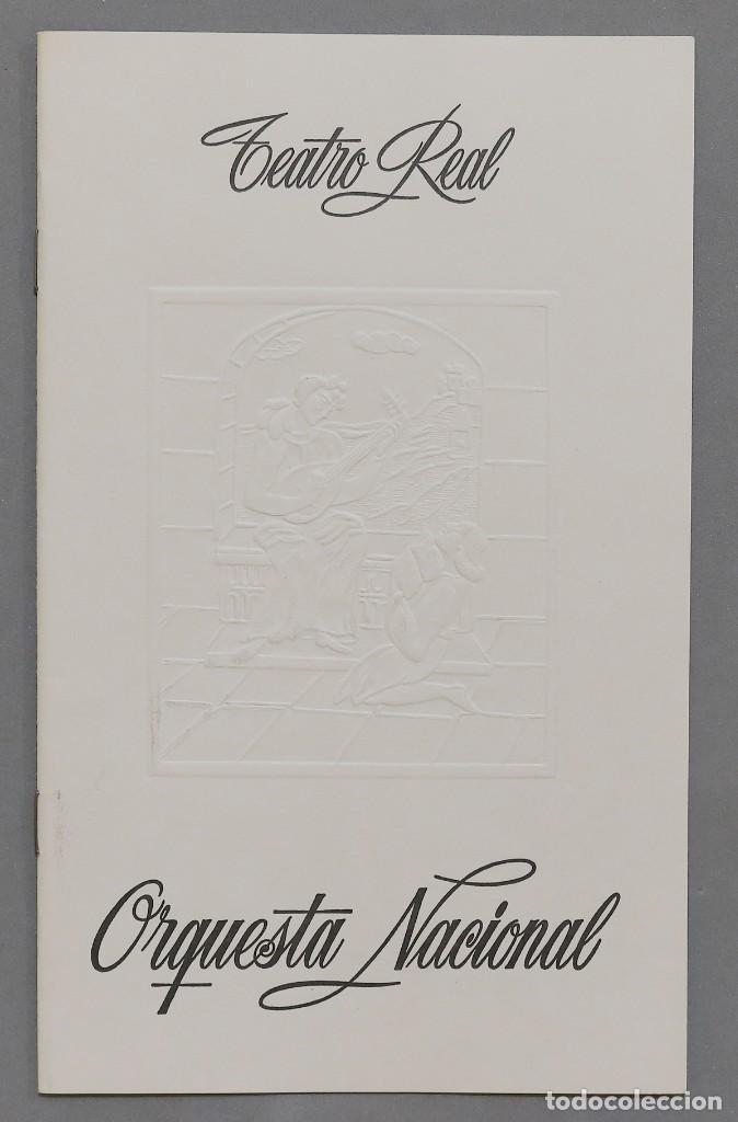 Catalogues de Musique: PROGRAMA. ORQUESTA NACIONAL DE ESPA&Ntilde;A. 1978. WOLF-FERRARI OP. 34. BRUCKNER. 5 SINFONIA