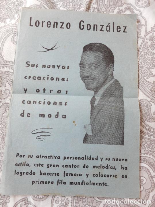 Catalogues de Musique: ANTIGUO CANCIONERO.LORENZO GONZALEZ.NUEVAS CREACIONES.GRAFICAS BELLVER