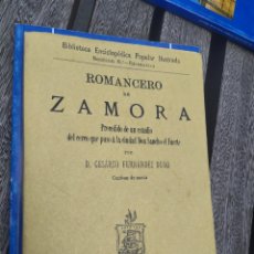 Catálogos de Música: ROMANCERO DE ZAMORA POR CESÁREO FERNÁNDEZ DURO FACSÍMIL NUEVO. Lote 278566383