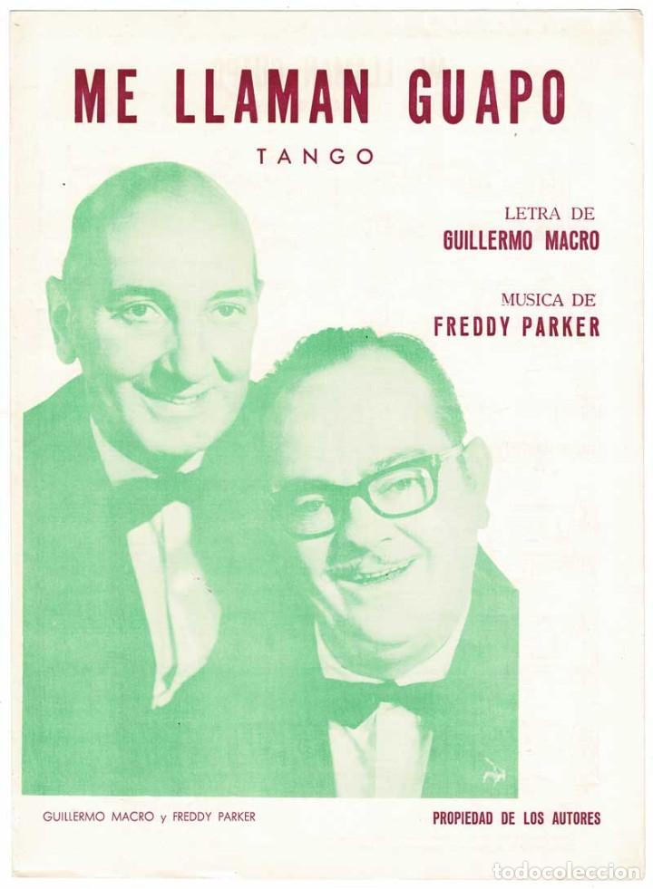 Catalogues de Musique: Cancionero Me llaman guapo (Tango) de Guillermo Macro y Freddy Parker