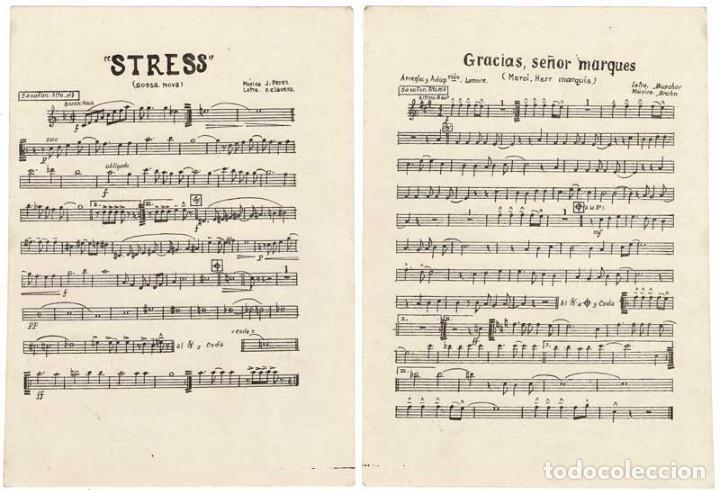 Cat&aacute;logos de M&uacute;sica: Partitura Stress de J. P&eacute;rez + Gracias, se&ntilde;or marques de Bruhn