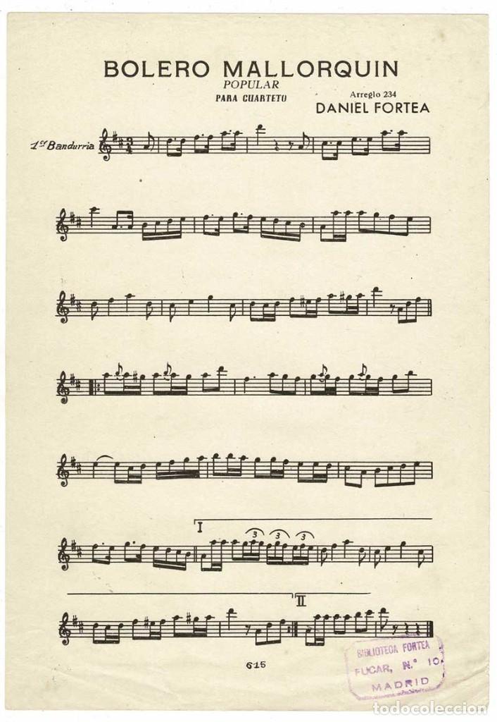Cataloghi di Musica: Partitura Bolero Mallorqu&iacute;n de Daniel Fortea