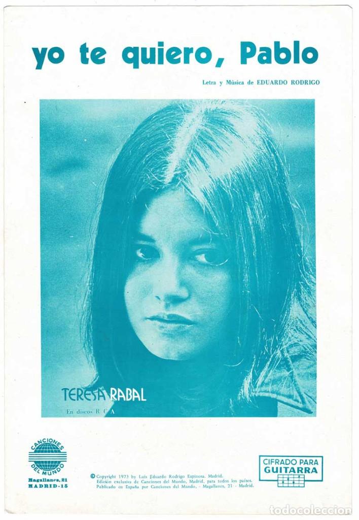 Cataloghi di Musica: Cancionero Yo te quiero, Pablo de Teresa Rabal con cifrado para guitarra