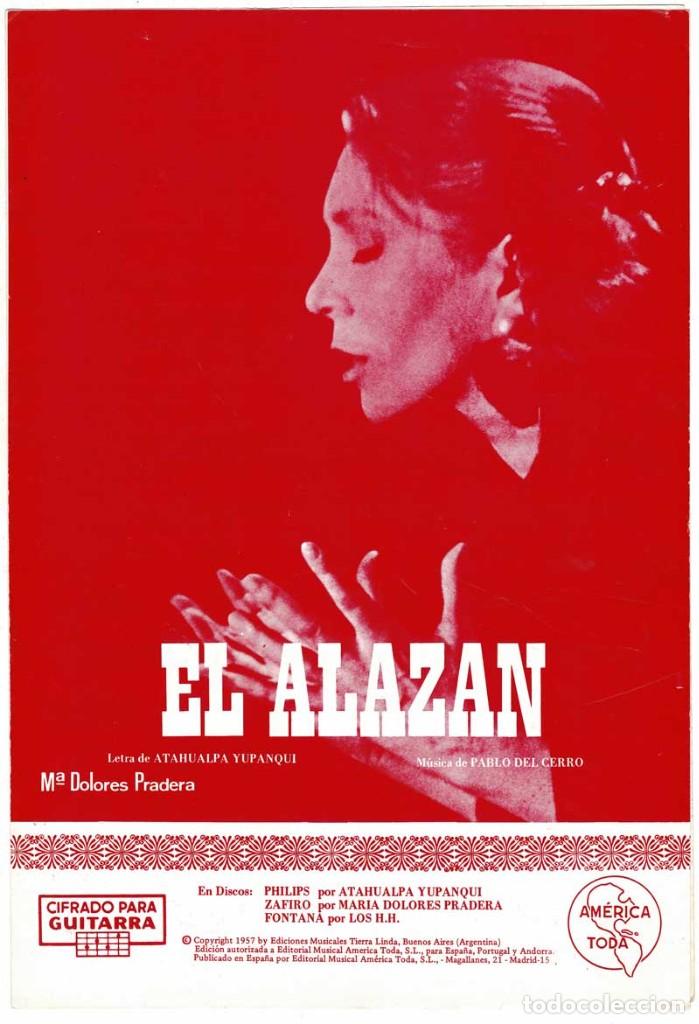 Catalogues de Musique: Cancionero El Alazan de M&ordf; Dolores Pradera con cifrado para guitarra