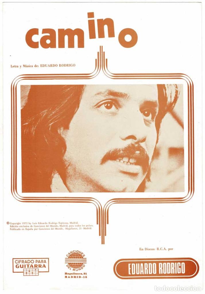 Catalogues de Musique: Cancionero Camino de Eduardo Rodrigo con cifrado para guitarra
