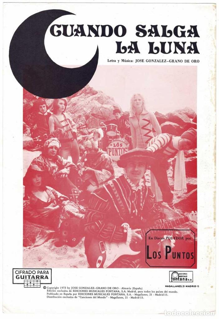Catalogues de Musique: Cancionero Cuando salga la Luna de Los Puntos con cifrado para guitarra