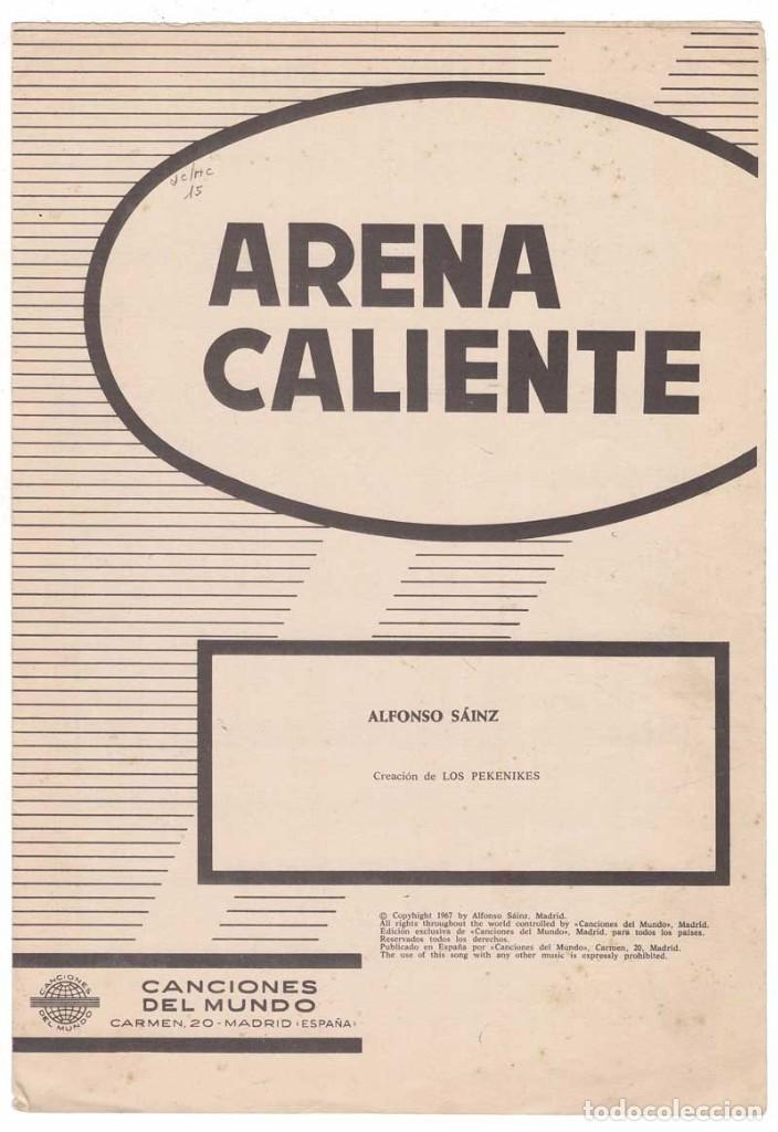 Catalogues de Musique: Cancionero Arena caliente de Alfonso S&aacute;inz