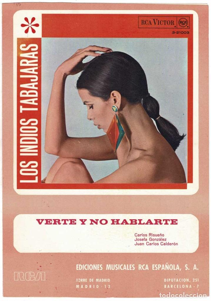 Cat&aacute;logos de M&uacute;sica: Cancionero Verte y no hablarte de Los Indios Tabajaras