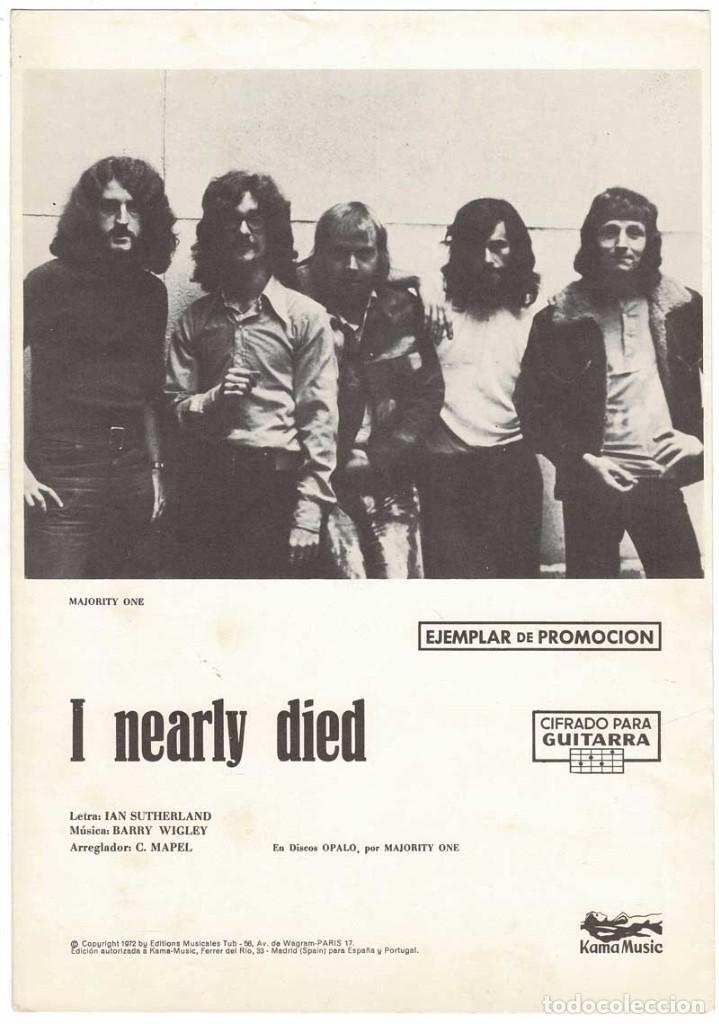 Cat&aacute;logos de M&uacute;sica: Cancionero I Nearly Died de Majority One con cifrado para guitarra
