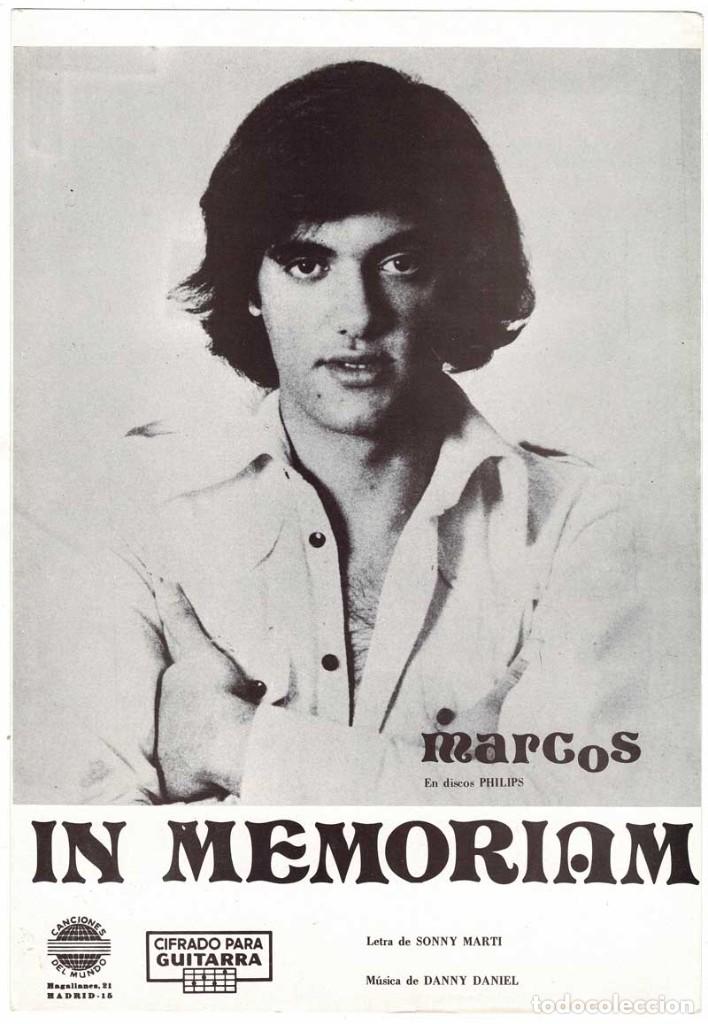 Cat&aacute;logos de M&uacute;sica: Cancionero In Memoriam de Marcos con cifrado para guitarra