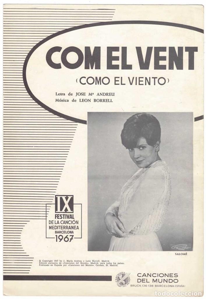 Cat&aacute;logos de m&uacute;sica: Cancionero Com el Vent de Salom&eacute; - Foto 1