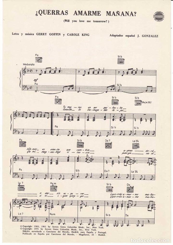 Catalogues de Musique: Cancionero &iquest;Querr&aacute;s amarme ma&ntilde;ana? (Will you love me tomorrow?) de Gerry Goffin y Carole King