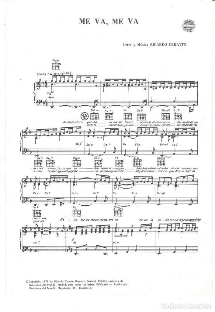 Catalogues de Musique: Cancionero Me va, Me va de Ricardo Ceratto