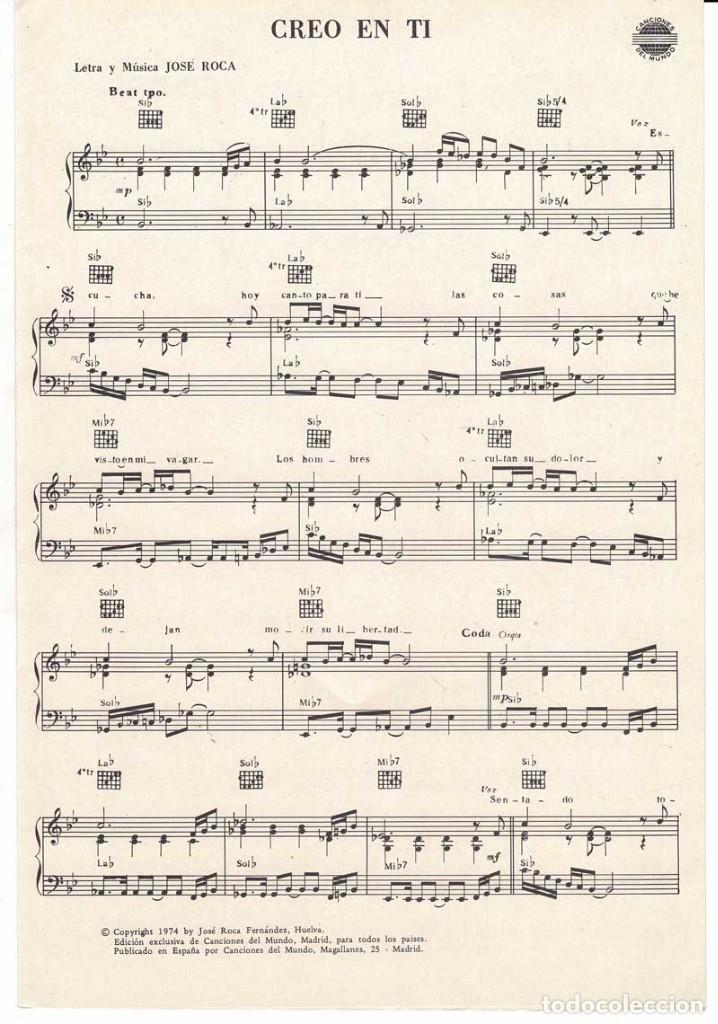 Catalogues de Musique: Cancionero Creo en Ti de Jos&eacute; Roca