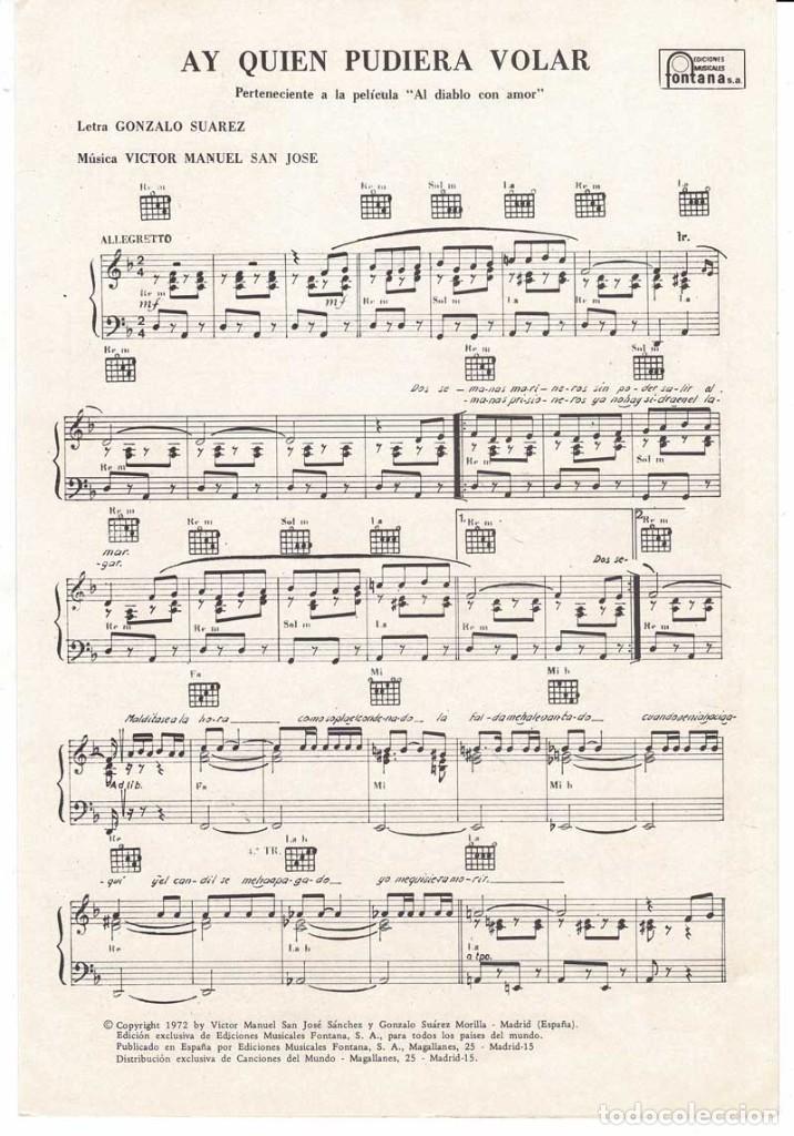 Cat&aacute;logos de M&uacute;sica: Cancionero Ay qui&eacute;n pudiera volar de Victor Manuel San Jos&eacute;