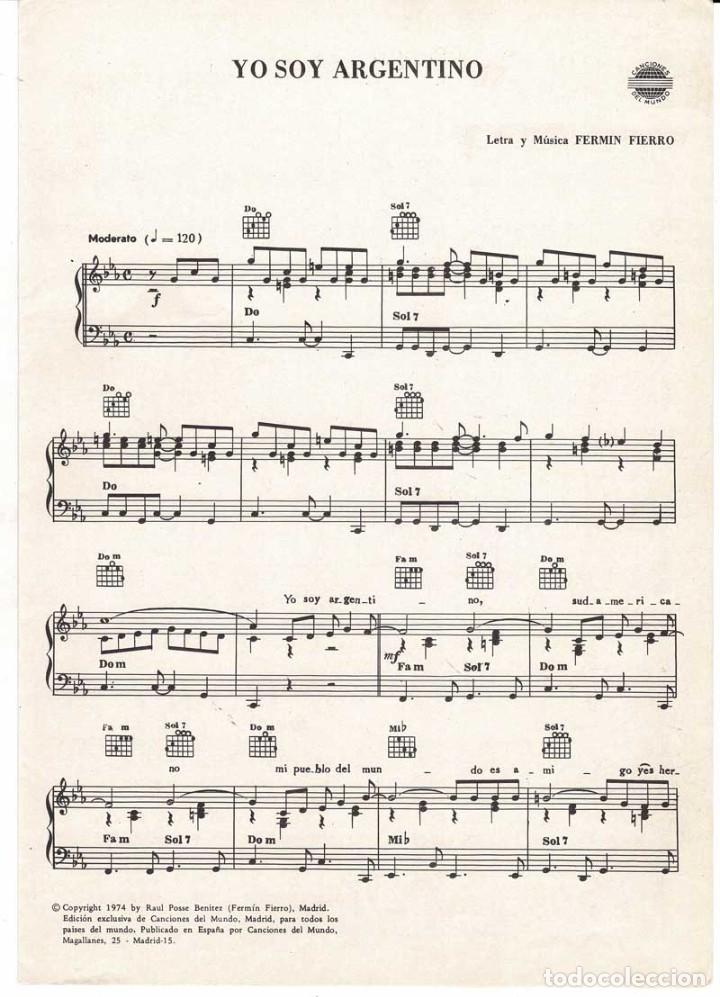 Cat&aacute;logos de M&uacute;sica: Cancionero Yo soy argentino de Ferm&iacute;n Fierro