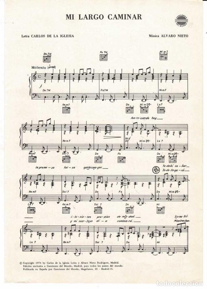 Cat&aacute;logos de M&uacute;sica: Cancionero Mi largo caminar de Alvaro Nieto