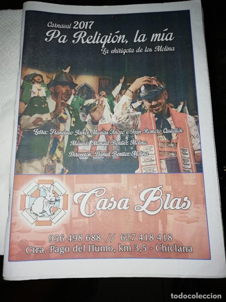 Catalogues de Musique: Carnaval de C&aacute;diz libreto chirigota PA religi&oacute;n la m&iacute;a 2017