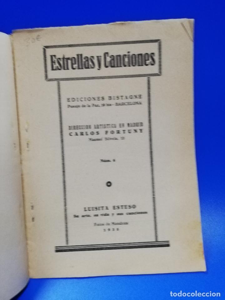 Catálogos de Música: LUISITA, SU ARTE SU VIDA Y SUS CANCIONES. ESTRELLAS Y CANCIONES. EDICIONES BISTAGNE. 1935. PAGS. 30 - Foto 2 - 285056603