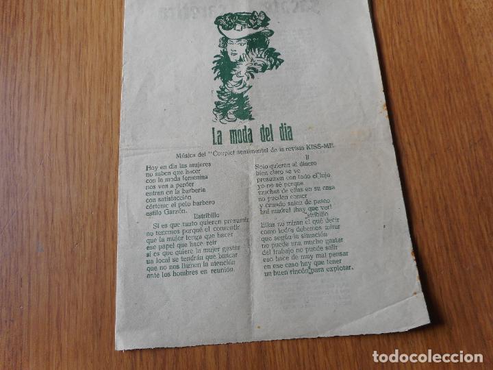 Catalogues de Musique: LETRILLAS. LA MODA DEL DIA.COUPLET.SACATE LA CARETITA.FOX-TROT MU&Ntilde;ECOS DE SALON.COUPLET SENTIMENTAL