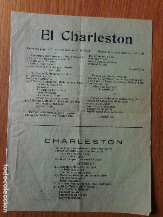 Catalogues de Musique: ANTIGUAS LETRILLAS.EL CHARLESTON.SUE&Ntilde;O DE AMOR.JARDIN ENCANTADO.LAS MUJERES DE LA CUESTA.