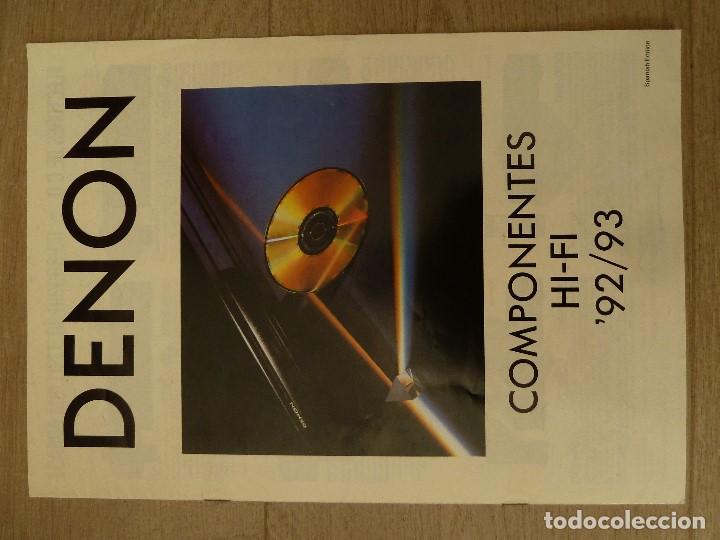 Musikkataloge: DENON-ANTIGUO CATALOGO SISTEMAS DE AUDIO HI&middot;FI-DENON-1992/1993