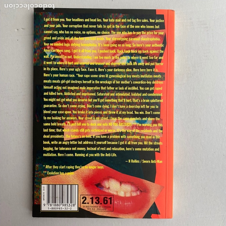Cat&aacute;logos de m&uacute;sica: Libro Eye Scream de Henry Rollins - Foto 2