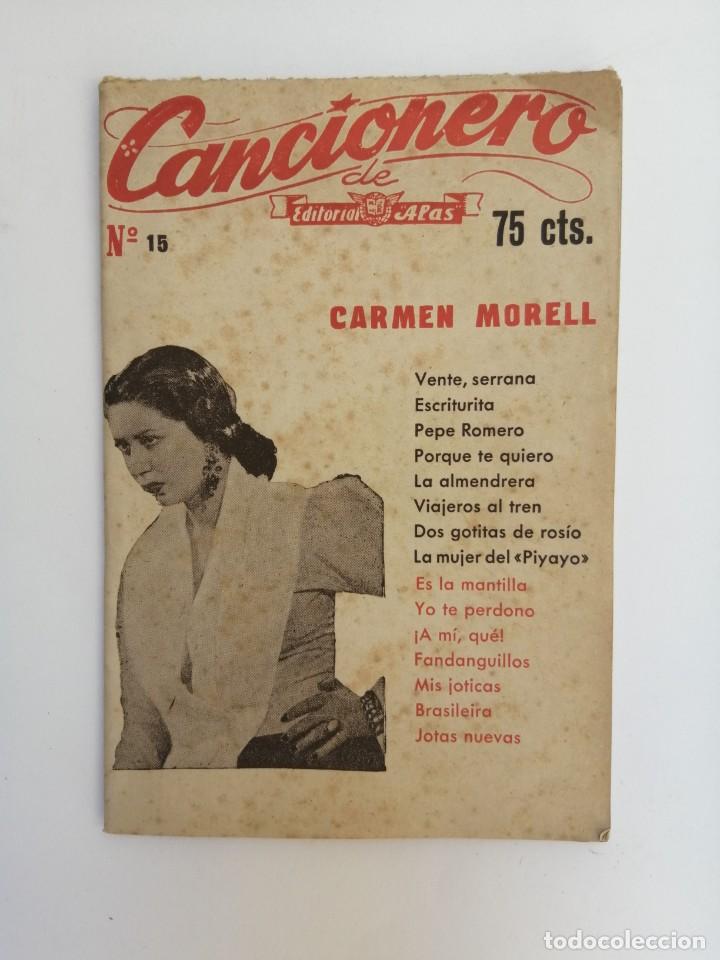 Cat&aacute;logos de M&uacute;sica: Cancionero Carmen Morell. N&ordm; 15