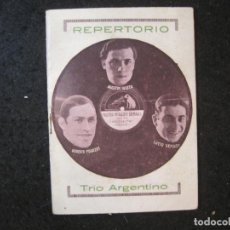 Catálogos de Música: TRIO ARGENTINO-FUGAZOT-IRUSTA-DEMARE-CATALOGO PUBLICIDAD LA VOZ DE SU AMO-VER FOTOS-(K-4256)
