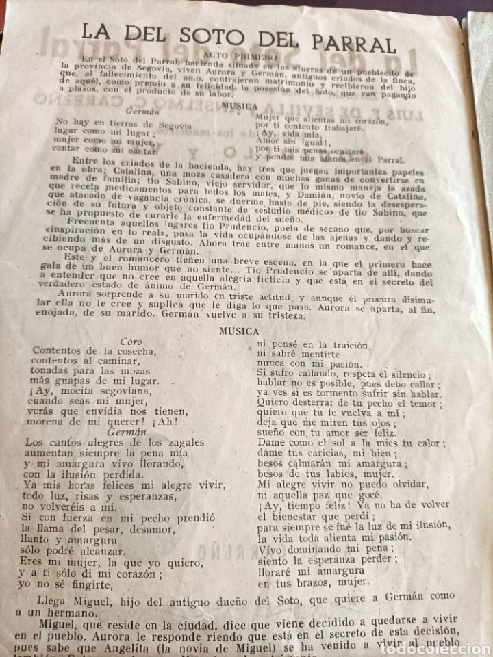 Cat&aacute;logos de m&uacute;sica: Libreto La del Soto del Parral - Foto 4