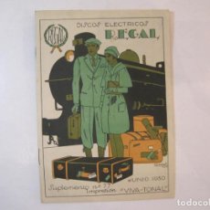 Catálogos de Música: DISCOS ELECTRICOS REGAL-JUNIO 1930-CATALOGO PUBLICIDAD-FERROCARRIL DIBUJO-VER FOTOS-(K-4569). Lote 297368968