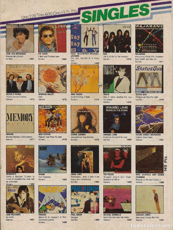 Catalogues de Musique: SINGLES. Catalogo musical. A&ntilde;o 1983