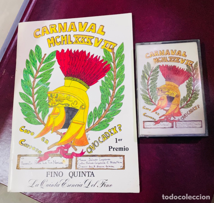 Catalogues de Musique: Carnaval de C&aacute;diz 1988 lote de cinta y libreto del coro QUO CADIZ