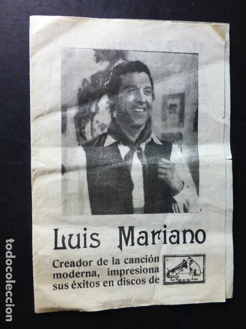 Cat&aacute;logos de m&uacute;sica: CANCIONERO LUIS MARIANO - Foto 1