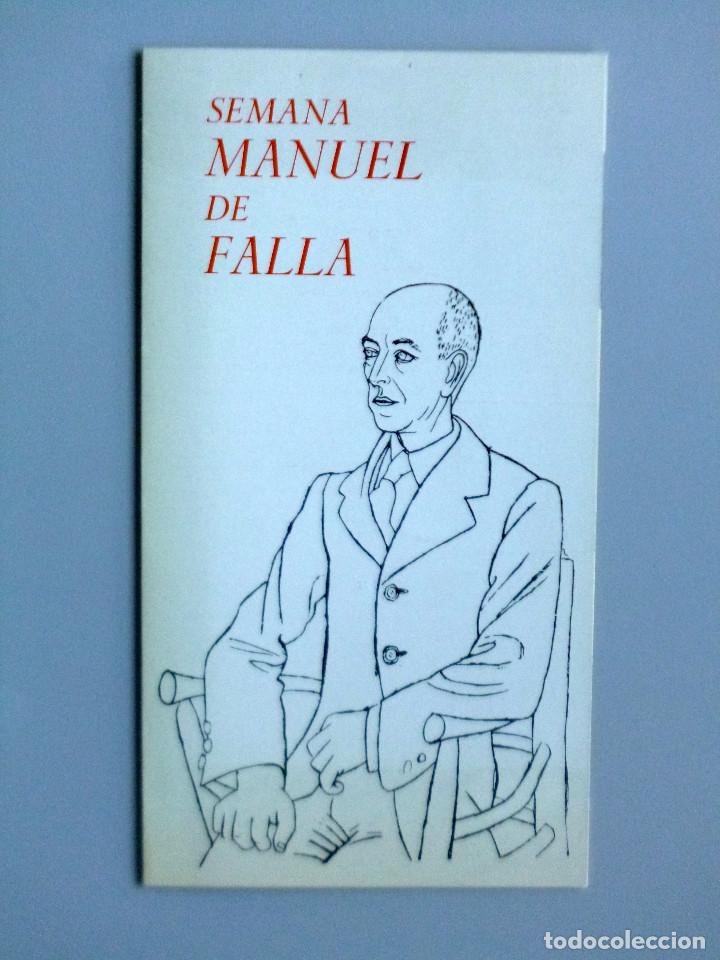 Catalogues de Musique: PROGRAMA SEMANA MANUEL DE FALLA // RADIO NACIONAL DE ESPA&Ntilde;A // 1971 // TERCER PROGRAMA