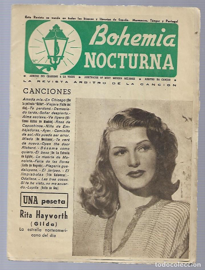 Cat&aacute;logos de M&uacute;sica: M270- BOHEMIA NOCTURNA.- CANCIONERO CON 2 Pags DEL a&ntilde;o III. No.30 (Valencia)