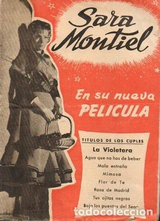 Cat&aacute;logos de M&uacute;sica: SARA MONTIEL EN SU NUEVA PELICULA LA VIOLETERA - N&ordm; 26 - A-CANCI-105