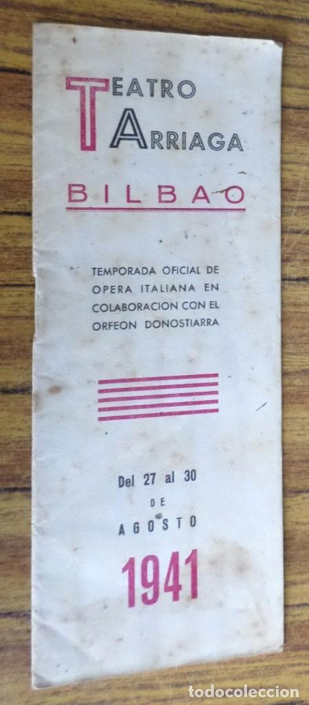 Catalogues de Musique: TEATRO ARRIAGA &ndash; Bilbao Temporada oficial de &oacute;pera italiana 1941