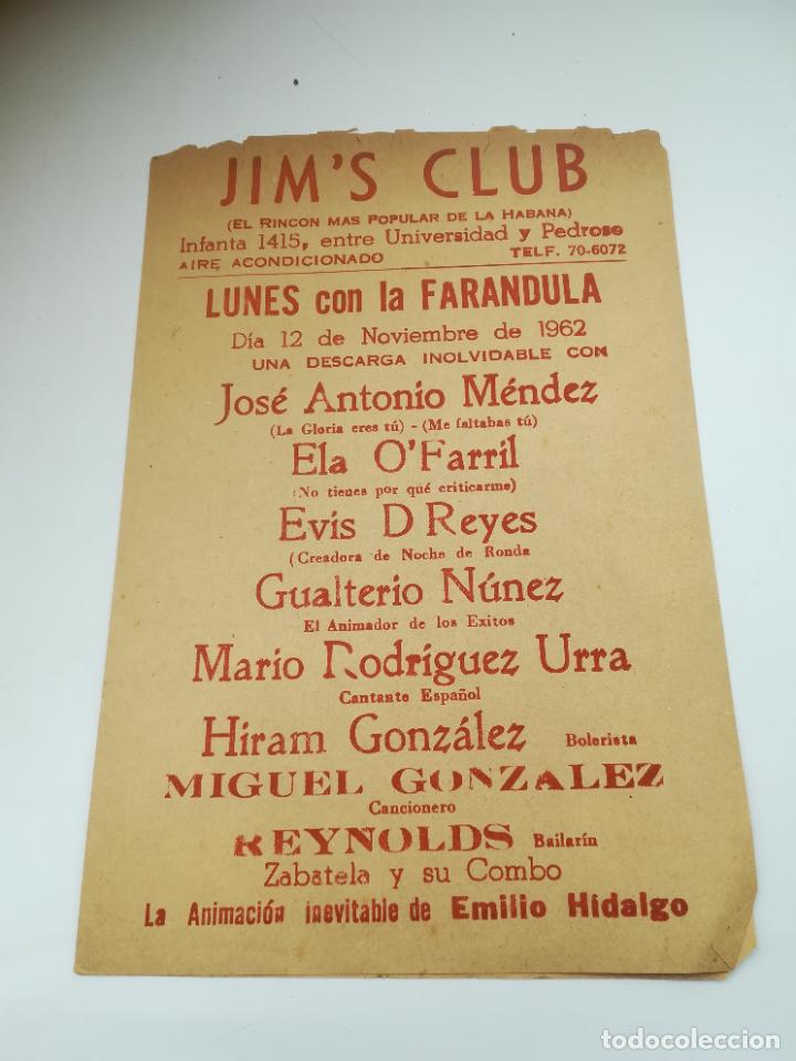Catalogues de Musique: CATALOGO JIM'S CLUB. ACTUACIONES DEL 12 AL 14 NOVIEMBRE 1962. VER INTERIOR
